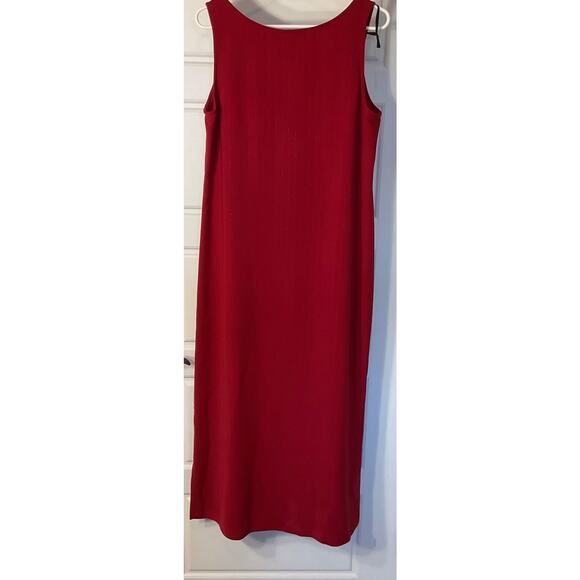 Jessica Howard Red 2pc Vintage Long Sheath Dress W/ Long Sleeve Blazer 12 - Picture 4 of 8